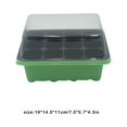 thumbnail image 3 of Yuarrent 12 caja de cultivo de plantas de semillas cajas bandeja macetas flor suculenta germinación cubierta de invernadero preservación del Type3, 3 of 6