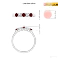 thumbnail image 5 of ANGARA Natural Half Eternity Five Stone Ruby and Diamond Wedding Band in 14K White Gold for Women (Size-2.8mm) | July Birthstone, Birthday, Anniversary, Jewelry Gift for Women | Natural Ruby Ring, 5 of 9