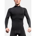 thumbnail image 2 of Biekopu Men’s Long Sleeve Workout Tops Mock Neck Slim Fit Compression Shirts Outdoor Athletic Tops, 2 of 7