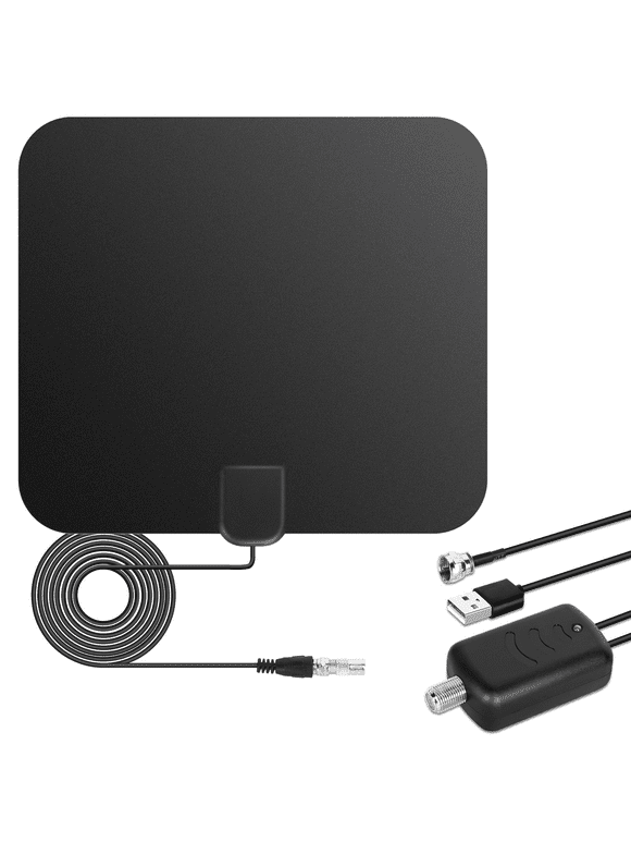Amplified HD Digital TV Antenna Long 250+ Miles Range - Support 1080p for VIZIO Tv Model E50-E3 - Indoor Smart Switch Amplifier Signal Booster - 18ft Coax HDTV Cable/AC Adapter