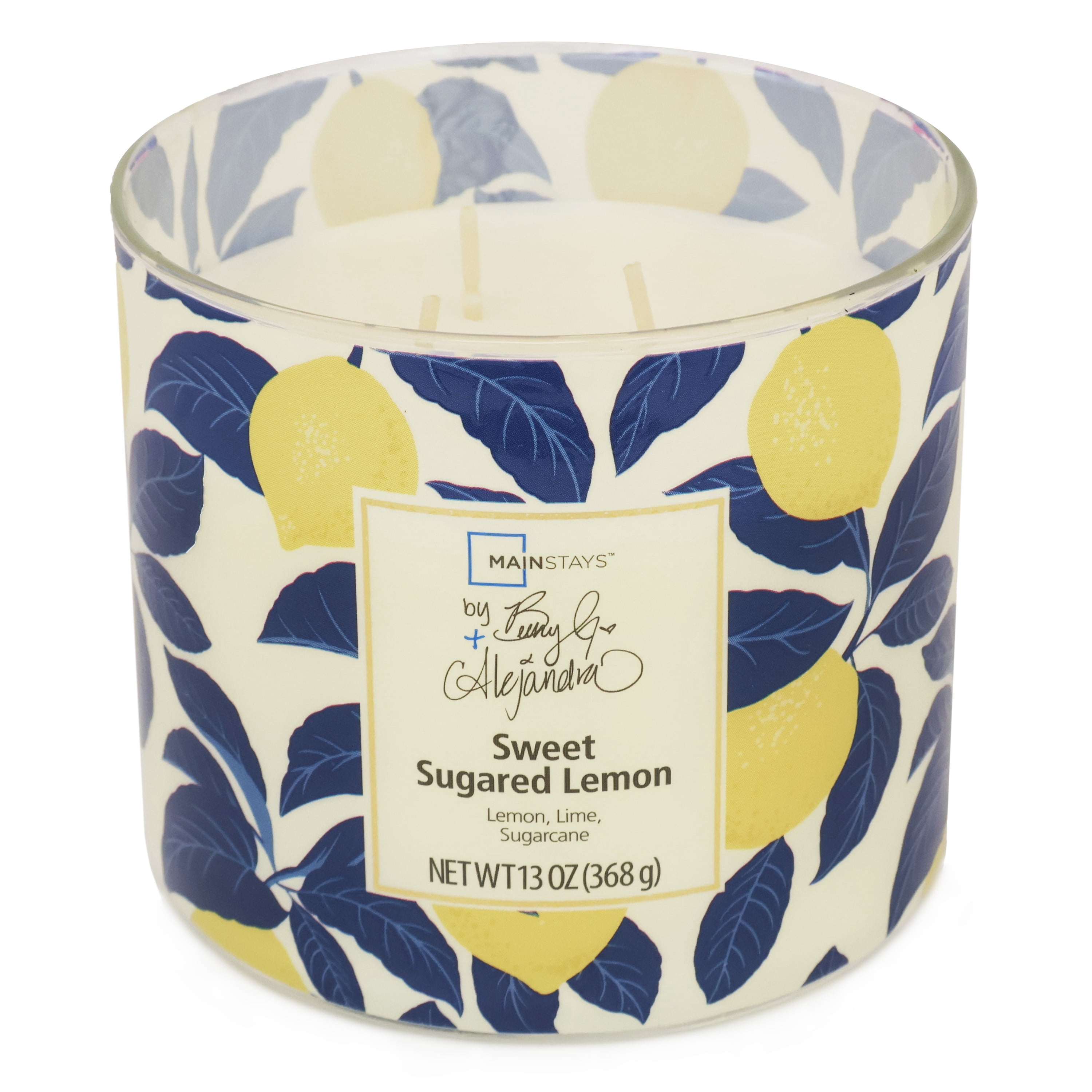 Mainstays by Becky G. & Alejandra 3-Wick Sweet Sugared Lemon