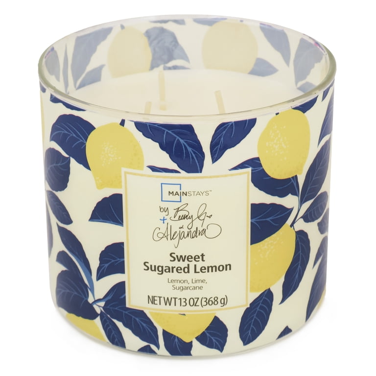 Mainstays by Becky G. & Alejandra 3-Wick Sweet Sugared Lemon