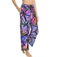 thumbnail image 2 of Kll Womens Watercolor Butterflies Print Pajama Pants Soft Pajama Bottoms For Women Cozy Lounge Pants, 2 of 9