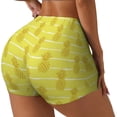 thumbnail image 2 of Naloa Gold Pineapple Biker Shorts for Women Seamless Scrunch Short Women’s Yoga Shorts for Gym Running Sport Shorts - Small, 2 of 9