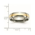thumbnail image 6 of Chisel Titanium Polished with 14k Gold Inlay 6mm Band, 6 of 7