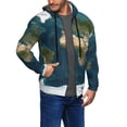 thumbnail image 2 of Kdxio World Map Print Men Hoodies Casual Hoodies for Men with Zip Pockets Full Zip Long Sleeve Sweatshirt Sports Hooded Jacket-Large, 2 of 5