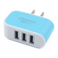 thumbnail image 1 of Universal Candy Color 3 USB Multi-Port adapter ; Wall phone Wall Charger US Plug Wall Adapter Cube Block AC 110-220V 5V, 1 of 3