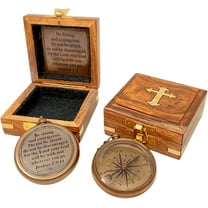 Inspirational Quote Brass Compass “God My Lord” – Religious Gift for Graduation, Baptism, or Confirmation, Perfect Christian Gift for Men, Women & Teens