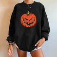 thumbnail image 2 of Pullovers d'Halloween pour Femmes Manches Longues Chandails en Molleton Squelette Drôle Citrouille, 2 of 5