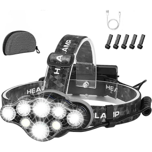 Head Torch,super Bright Headlight,18000 Lumens 8 Led 8 Modes Headlamp,rechargeable Waterproof