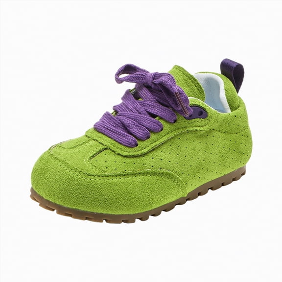 JUMEYU Baby Shoes Girls Lightweight Sneakers Kids Tennis Sports Shoes Lace-up for Running/Walking, Toddler/Little Kid/Big Kid Size 12 (Green,Little Kids 12)