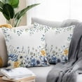 thumbnail image 2 of Outdoor Waterproof Pillow Covers Country Blue Flowers Decorative Throw Pillow Protectors for Patio Sofa Garden Couch,26x26in 2 Pack, 2 of 9