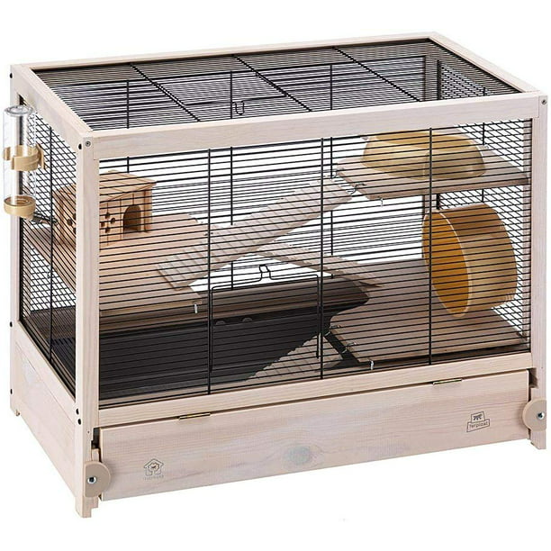 Voorspeller Kinematica Stadium Ferplast Hamsterville Hamster Cage | Natural Wood Hamster Cage Includes ALL  Accessories | 23.6L x 13.4W x 19.3H Inches, 15 lbs. - Walmart.com