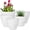 White, variant on 5PCS Plant Pots Set,7/6.5/6/5.5/5 Inch Self Watering Planters with Drainage Hole and Saucers,Plastic Flower Pots,Nursery Planting Pot for Indoor Outdoor Plants, Flowers, and Cactus,Green（Green）