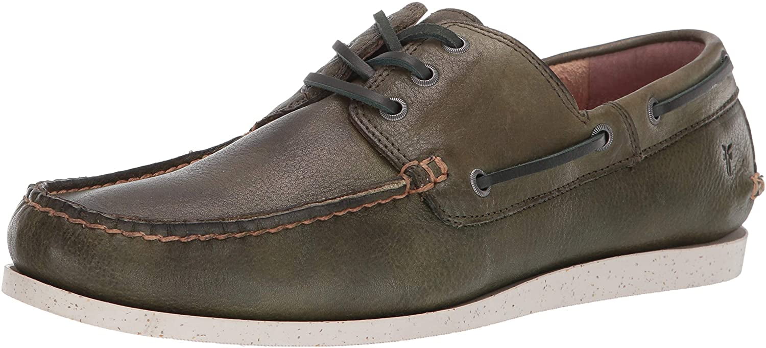 Frye Men's Briggs Boat Shoe, Green, 8 M 