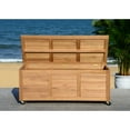 thumbnail image 5 of Safavieh Safavieh Outdoor Durable Eucalyptus Frame Wooden Deck Box, Natural, 5 of 7