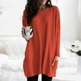 thumbnail image 2 of gakvbuo Fall Long Sweatshirt For Womens With Pockets Lightweight Pullover Shirts Long Sleeve Dressy Tunic Tops To Wear With Leggings, 2 of 6