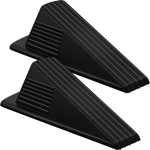 Tapones para puerta Frienda Jumbo, resistentes, 5 cm de alto, 2 unidades, negros