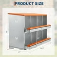 thumbnail image 3 of Royalbelle Orange 4 Hole Chicken Nesting Box, Galvanized Steel Laying Box Wall-Mounted, 3 of 7