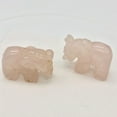 thumbnail image 5 of Wild Hand Carved Rose Quartz Elephant Figurine | 20x15x7mm | Pink | 1 Figurine, 5 of 6