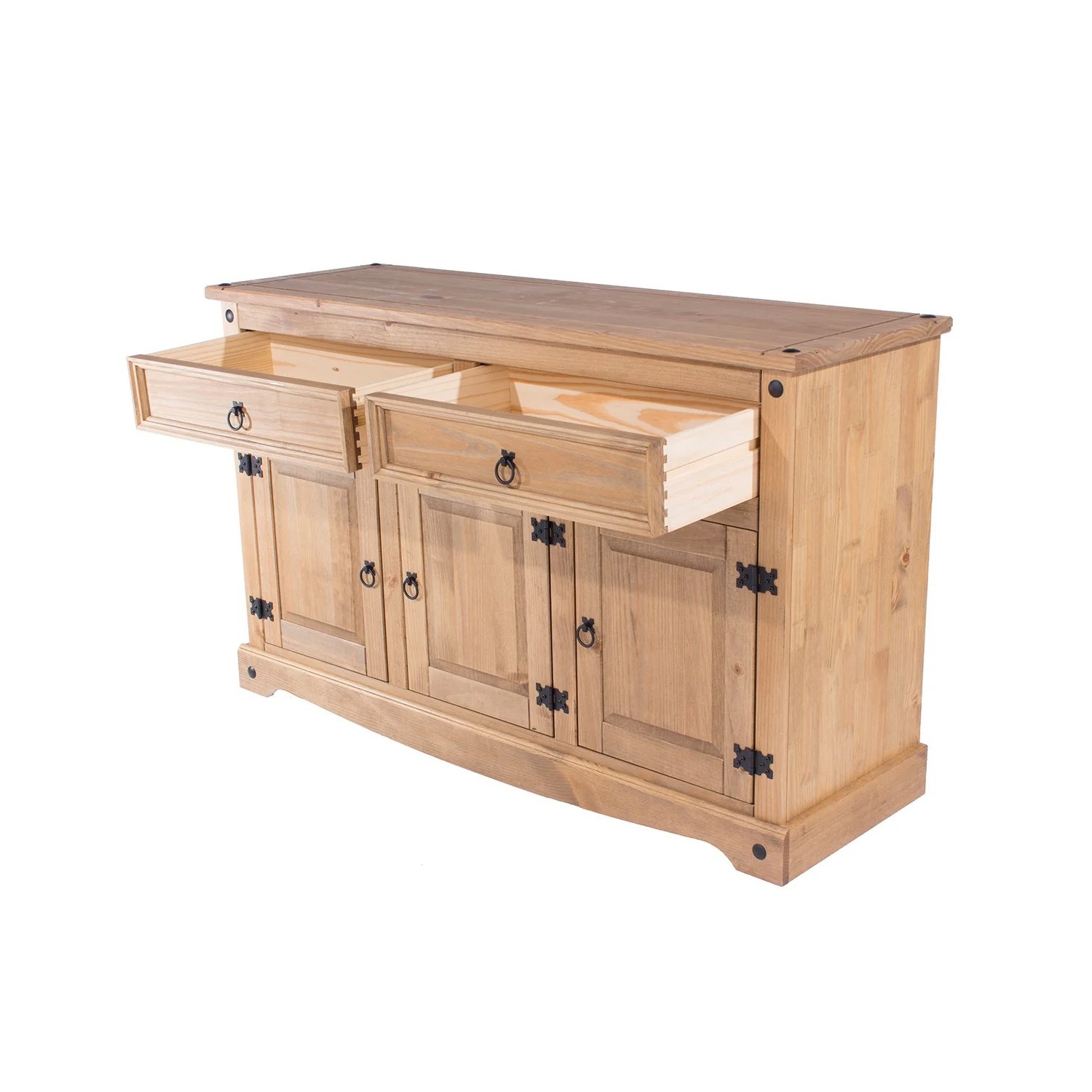 OS Home and Office Furniture Cottage Series Wood Buffet Sideboard in Brown