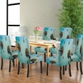 thumbnail image 3 of Dining Chair Cover 6 Pack Parsons Chair Furniture Protector Stretch Chair Covers for Dining Room,Restaurant,Kitchen,Party Redeo Los Angeles Vintge Trees Vintage Clear Summer Skies, 3 of 5