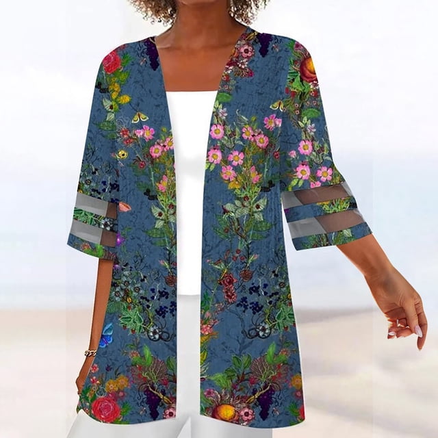 Nouveaux Hauts pour Femmes 2023 Grande Taille Mode Col Rond Décontracté Manches Longues Chandail Imprimé Hauts Blouse Chemise à Manches Longues pour Femmes