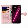 thumbnail image 5 of Allytechgroup Flip Wallet Case [Cat & Dog Cute Embossed Pattern] for T-Mobile REVVL 6 Pro 5G with Card Slots Cash Holder, Stylish Magnetic Clasp Shockproof Kickstand Cover with Hand Strap, Rosegold, 5 of 7