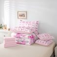 thumbnail image 6 of Feelyou Watercolor Pink Bow Bedding Comforter Set 7pcs, Kawaii Princess Bowknot Queen Bedding Sets, Teens Kids Boys Girls Reversible Queen Sheet Sets, Super Cozy Room Decor, 6 of 8