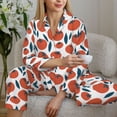 thumbnail image 6 of Sikiie Hand Drawn Tomatoes Women's Long-Sleeve Shirt and Full-Length Bottom Pajama Set (s-xxl)-Small, 6 of 7