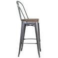 thumbnail image 5 of Flash Furniture Lincoln Wood Seat Barstool, Clear Coated, 5 of 7