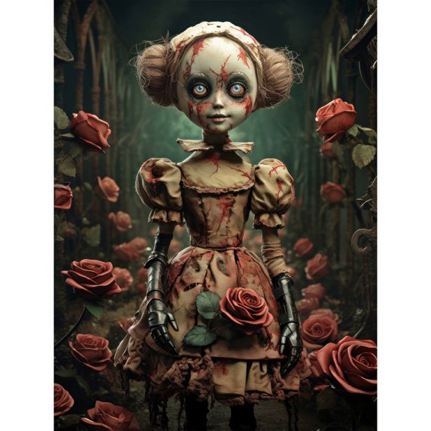 5D DIY Con Taladro Esqueleto Halloween Muñeca 30x40cm