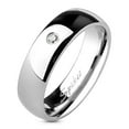thumbnail image 4 of Hers And His Stainless Steel Princess Wedding Ring Set And Zirconia Wedding Band Women's Size 10 Men's Size 12, 4 of 5