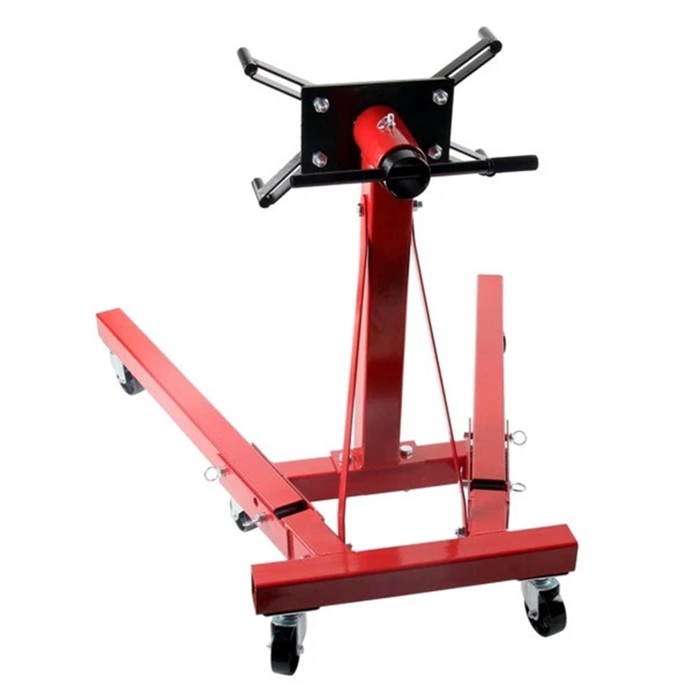 Panlongic Red Engine Stand, 2000 LBS Capacity Steel Construction 360° Swivel Universal Fit for Engine Repair & Maintenance