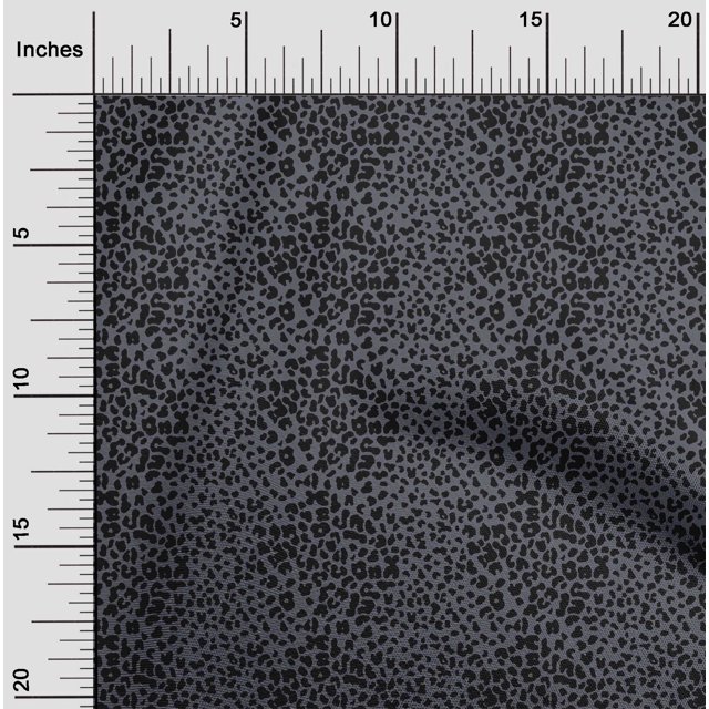 oneOone Cotton Poplin Gray Fabric Leopard Animal Skin Sewing Craft Projects Fabric Prints By Yard 42 Inch Wide
