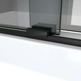 thumbnail image 4 of DreamLine Sapphire-V 44-48 in. W x 76 in. H Bypass Shower Door in Satin Black and Gray Glass, 4 of 5