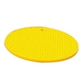 thumbnail image 3 of Limei 1 Pack Silicone Trivets Mat, Hot Pad Mat, Round Pot Holder, Spoon Rests and Jar Gripper Pads, 6.3 x 6.3 Inches, Yellow, 3 of 7