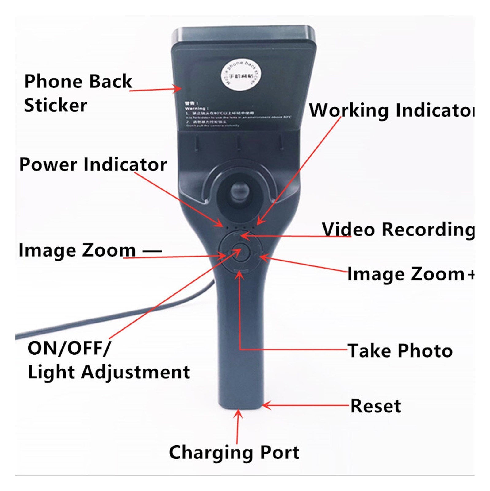 1080P HD 2-Way Articulating Borescope With 2600 MAH Battery 6mm Endoscope Inspection Camera 360° Rotation ,Stunning Clarity