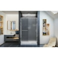 thumbnail image 4 of DreamLine Infinity-Z 36 in. D x 48 in. W x 74 3/4 in. H Frosted Sliding Shower Door in Chrome and Center Drain White Base, 4 of 16