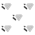 thumbnail image 2 of ZheElen 20Pcs Car Wheel Nut Caps Plastic Waterproof Auto Hub Screw Cover Thread Design Rims Exterior Decoration Good Sealing Silver 5Set, 2 of 6