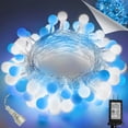 thumbnail image 1 of Cadena de luces LORRYTE, 13 modos, LED azul y blanco de 43 pies, 1 of 6