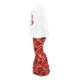 thumbnail image 3 of Girls Candy Cane Cutie Flare Pants Christmas Outfit Clothes (8Y, Red), 3 of 5