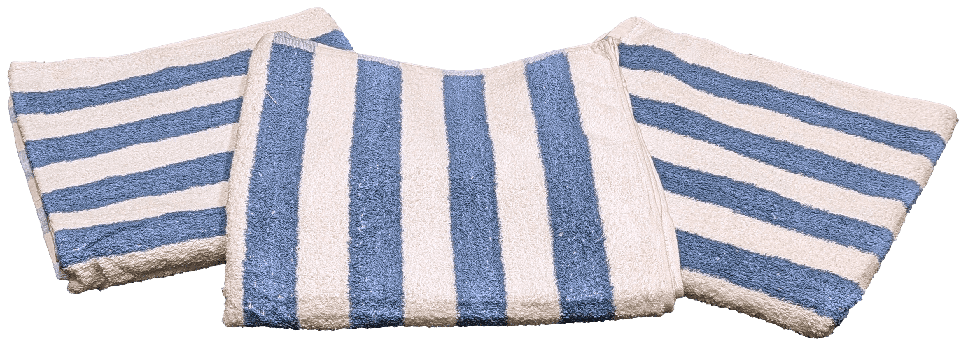 Cabana Beach Pool Spa Towels Striped Blue/White 100% Cotton 30" x 60"
