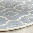 thumbnail image 4 of SAFAVIEH Chatham Diego Geometric Wool Area Rug, Blue/Ivory, 5' x 5' Round, 4 of 9