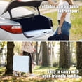 thumbnail image 5 of Small Folding Table, 6FT Portable Folding Plastic Dining Table with Carrying Handle, Indoor Outdoor Table for Picnic, Party, Camping, BBQ, Anti-Slip Foot and Easy Setup, JA1664, 5 of 6