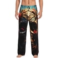 thumbnail image 5 of Mens Pajama Pants, Artistic Flower Butterfly Skull Soft Sleep & Lounge Pants for Men, Cuteness Casual PJ Bottoms Pants with Pockets, 5 of 7