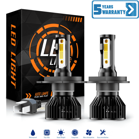 AQJ For Honda CRV CR-V 2007-2014 LED Headlight High/Low Bulbs 6000K White Combo,9003 / H4 / HB2