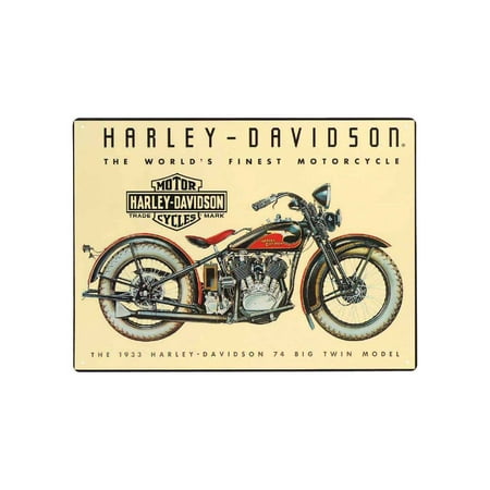 Harley Davidson Neon Signs - Harley-Davidson 74 Big Twin Tin Metal Sign 12.5 x 17 Inch 2010011, Harley Davidson