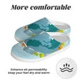 thumbnail image 6 of Daiia Dreaming Travel Print Women’s Fuzzy Slippers Memory Foam Lightweight House Shoes Cozy Loafer Flannel House Shoes-37/38, 6 of 7