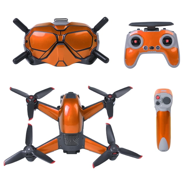 Matsuzay gafas pegatina extraíble a prueba de arañazos impermeable PVC calcomanía Joystick controlador adhesivo Decoración Accesorios para aéreos Naranja